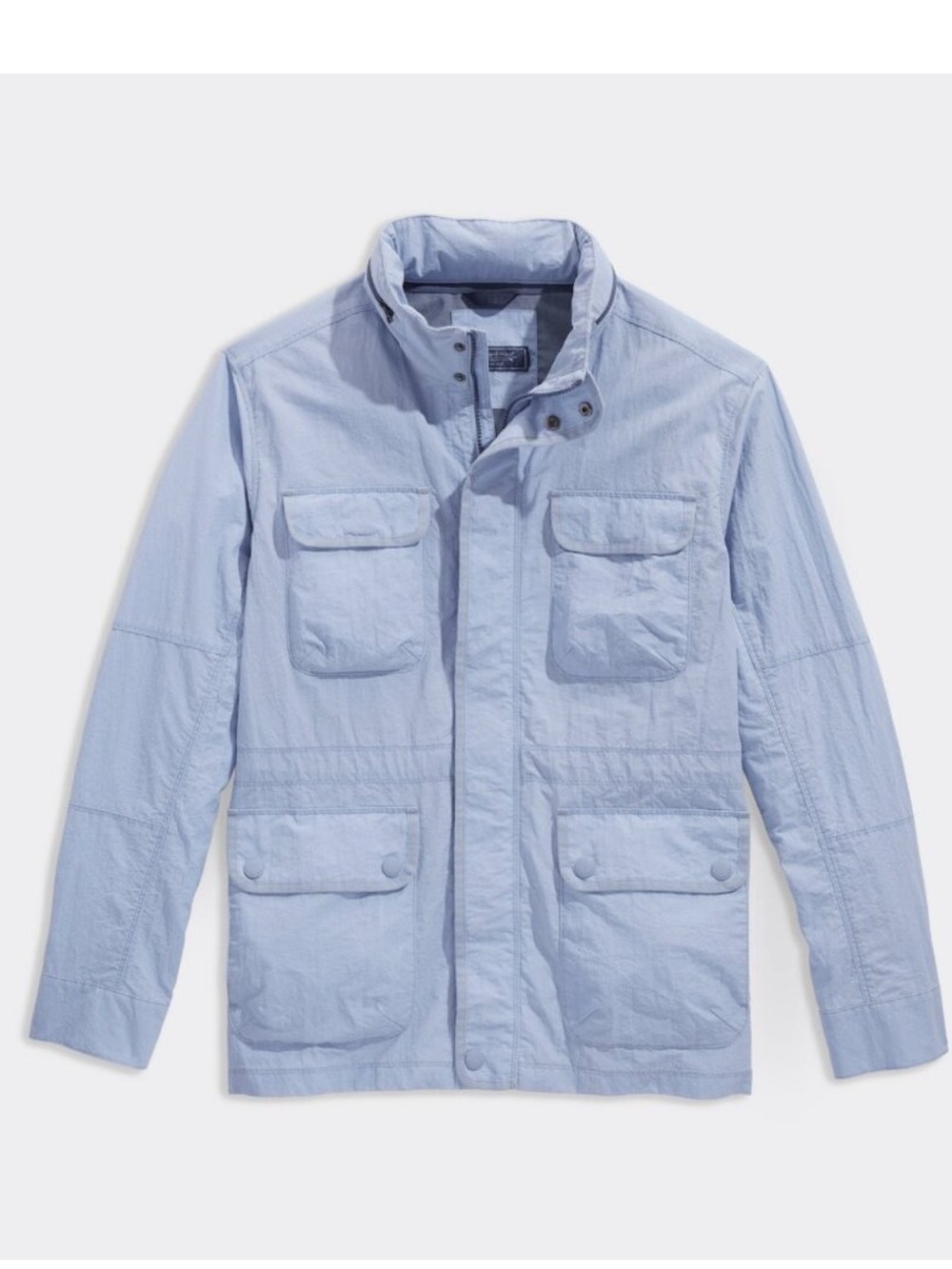 Vineyard Vines men’s 100% nylon fatigue jacket morning mist large Hooded NWT